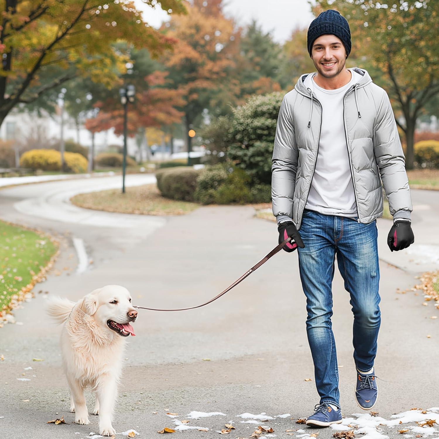 imageSukeen Winter Gloves for Men Women Waterproof AntiSlip Touchscreen Warm Gloves for Runing Cycling Hiking Outdoor RecreationPink