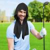 imageSukeen Cooling Hoodie Towel for Men Quick Drying Cooling Towels for Neck and Face Cooling Head Towels Stay Chill Towel Sport Workout Cooling Neck Wrap for Hot WeatherBlack