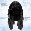 imageSukeen Cooling Hoodie Towel for Men Quick Drying Cooling Towels for Neck and Face Cooling Head Towels Stay Chill Towel Sport Workout Cooling Neck Wrap for Hot WeatherBlack