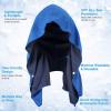 imageSukeen Cooling Hoodie Towel for Men Quick Drying Cooling Towels for Neck and Face Cooling Head Towels Stay Chill Towel Sport Workout Cooling Neck Wrap for Hot WeatherRoyal BlueBlack