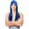 imageSukeen Cooling Hoodie Towel for Men Quick Drying Cooling Towels for Neck and Face Cooling Head Towels Stay Chill Towel Sport Workout Cooling Neck Wrap for Hot WeatherRoyal BlueBlack