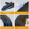 imageSukeen Winter Gloves for Men Women Waterproof AntiSlip Touchscreen Warm Gloves for Runing Cycling Hiking Outdoor RecreationBlue