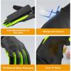 imageSukeen Winter Gloves for Men Women Waterproof AntiSlip Touchscreen Warm Gloves for Runing Cycling Hiking Outdoor RecreationGreen