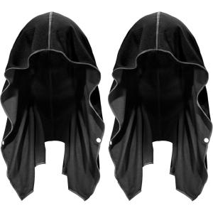 imageSukeen Cooling Hoodie Towel for Men Quick Drying Cooling Towels for Neck and Face Cooling Head Towels Stay Chill Towel Sport Workout Cooling Neck Wrap for Hot Weather2 Black