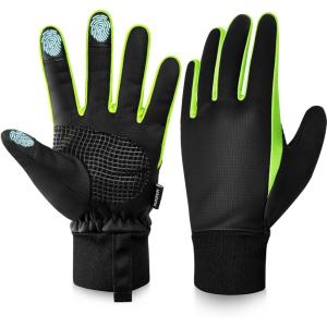 imageSukeen Winter Gloves for Men Women Waterproof AntiSlip Touchscreen Warm Gloves for Runing Cycling Hiking Outdoor RecreationGreen