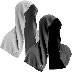 imageSukeen Cooling Hoodie Towel Absorbent QuickDrying Cooling Towels for Neck and Face UV Sun Protection Cooling Neck Wraps Sport Head Cooling Towel Hot WeatherBlackGrey