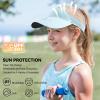 imageSukeen Kids Sun Visor Hats for Girls Boys Lightweight Sport Hat UPF50 Sun Hat Seamless Running Hats for Outdoor ActivitiesLight Blue