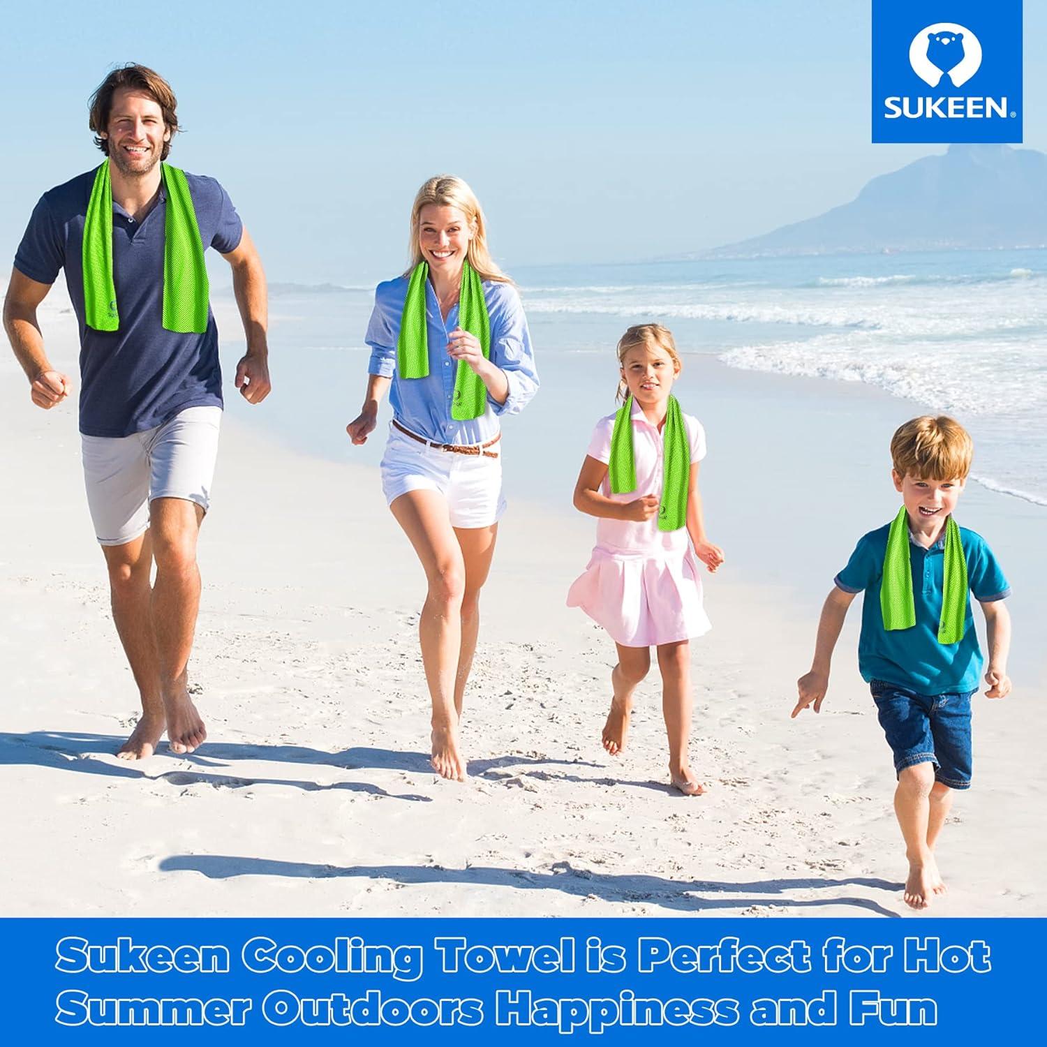 imageSukeen 4 Pack Cooling Towels 40quotx12quot Cool Towel Cold Towel Microfiber Soft Breathable Chilly Ice Towel for YogaSportRunningGymWorkoutCampingFitnessWorkout ampamp More Activities