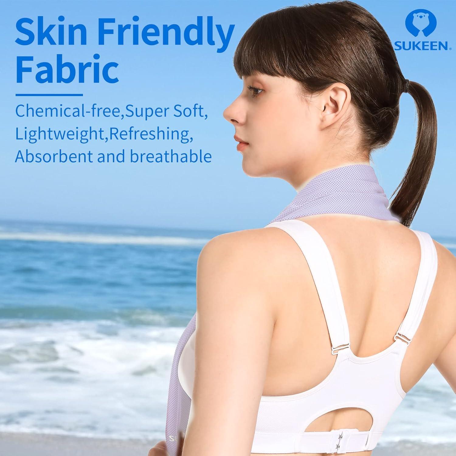 imageSukeen 4 Pack Cooling Towels 40quotx12quot Ice Towel Soft Breathable Chilly Towel Microfiber Towels for Yoga Sport Running Gym WorkoutCamping Fitness Workout ampamp More Activities2macaron Lavender2macaron Mint Green