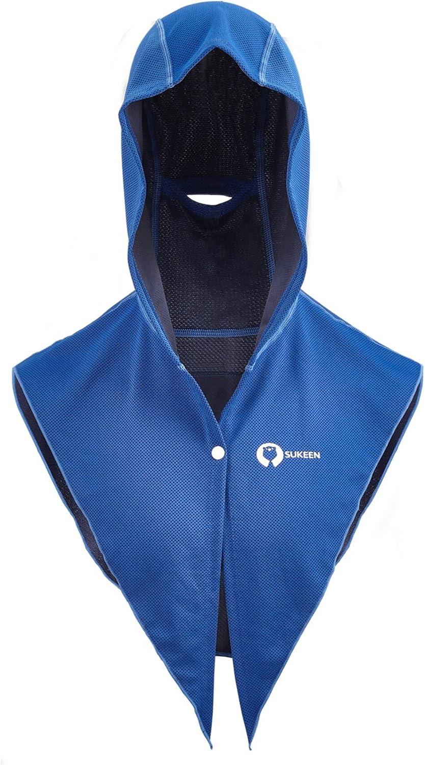 imageSukeen Cooling Hoodie Towel UV Protection Cooling Towels for Neck and Face Lightweight Absorbent Cooling Neck Wraps for Workout