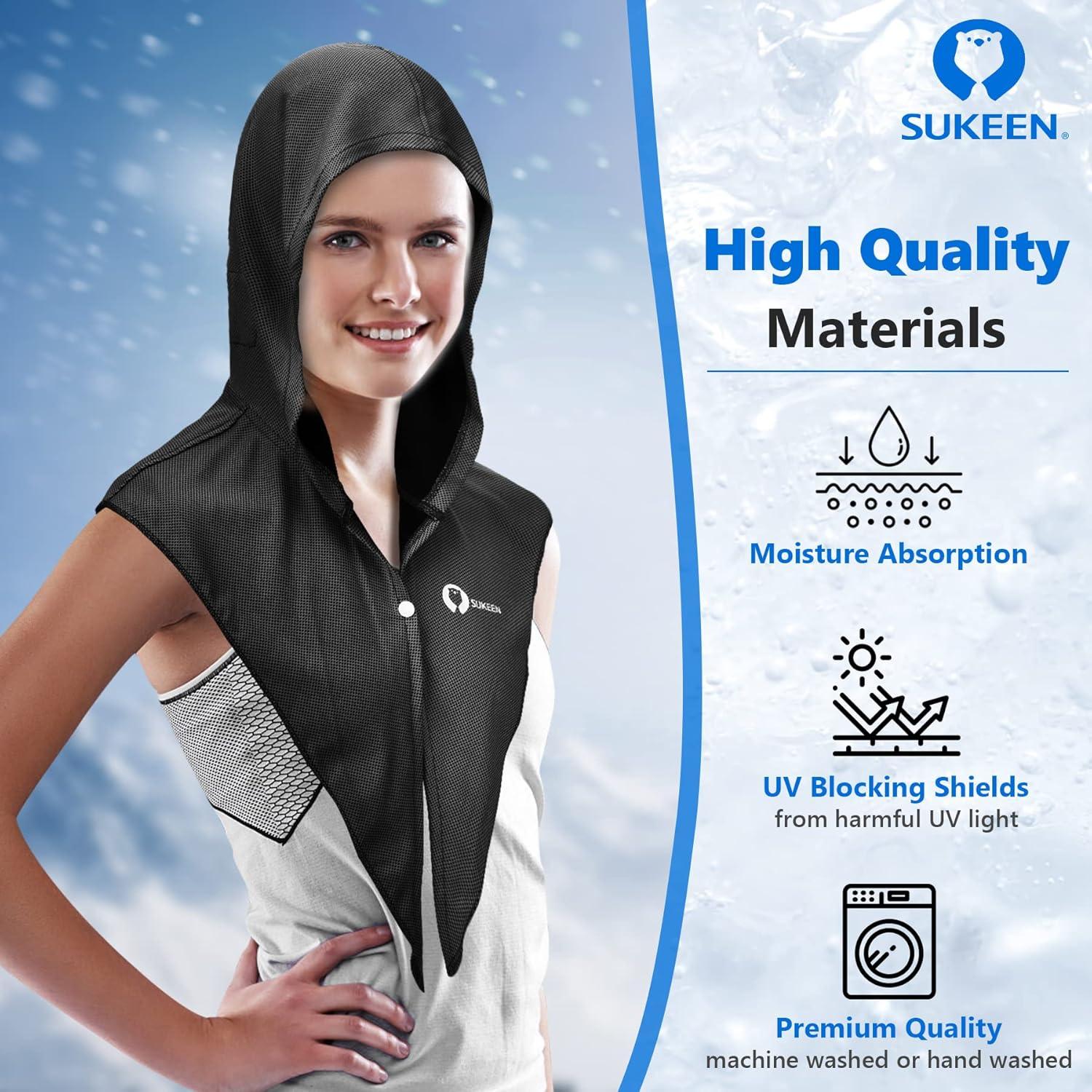 imageSukeen Cooling Towels for Neck and Face 4 Pack Cooling Towel 40quotx12quot Cooling Hoodie Towel