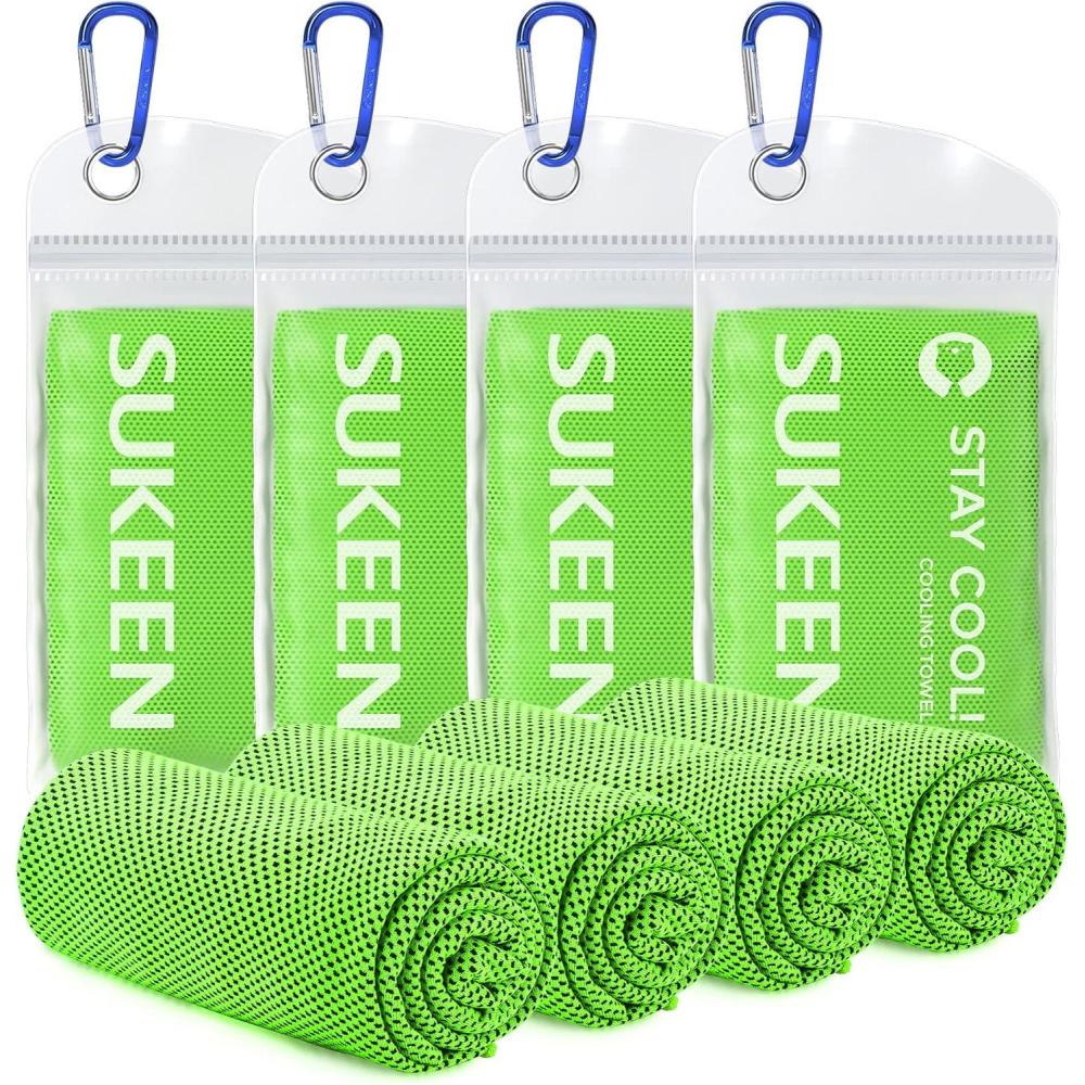 imageSukeen 4 Pack Cooling Towels 40quotx12quot Cool Towel Cold Towel Microfiber Soft Breathable Chilly Ice Towel for YogaSportRunningGymWorkoutCampingFitnessWorkout ampamp More Activities