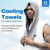 imageSukeen Cooling Hoodie Towel for Men Cooling Towels for Neck and Face Cools When Wet Cooling Neck Wraps Sport Workout Camping Cycling Cool Towel for Hot WeatherLake BlueGrey