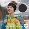 imageSukeen Running Ear Warmers for Women DoubleLayer Fleece Ear Warmer Headband Moisture Wicking NonSlip Winter Running Headband Elastic Winter Headbands for Cycling Hiking Skiing Jogging Grayz BlackBlack