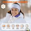 imageSukeen Running Ear Warmers for Women DoubleLayer Fleece Ear Warmer Headband Moisture Wicking NonSlip Winter Running Headband Elastic Winter Headbands for Cycling Hiking Skiing Jogging GrayPurple