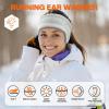 imageSukeen Running Ear Warmers for Women DoubleLayer Fleece Ear Warmer Headband Moisture Wicking NonSlip Winter Running Headband Elastic Winter Headbands for Cycling Hiking Skiing Jogging Grayz BlackGray