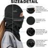 imageSukeen Winter Balaclava Breathable Face Mask Ski Mask for Men Women Warmer Bandana Face Cover Cold Neck Gaiters for OutdoorBlack