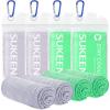 imageSukeen 4 Pack Cooling Towels 40quotx12quot Ice Towel Soft Breathable Chilly Towel Microfiber Towels for Yoga Sport Running Gym WorkoutCamping Fitness Workout ampamp More Activities2macaron Lavender2macaron Mint Green