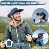 imageSukeen Sun Hat for Men Women Wide Brim Fishing Hat with Adjustable Knob UPF 50 Boonie Hat for Hiking Gardening Safari