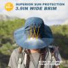imageSukeen Sun Hat for Men Women Wide Brim Fishing Hat with Adjustable Knob UPF 50 Boonie Hat for Hiking Gardening Safari