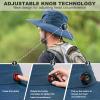imageSukeen Sun Hat for Men Women Wide Brim Fishing Hat with Adjustable Knob UPF 50 Boonie Hat for Hiking Gardening Safari