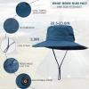 imageSukeen Sun Hat for Men Women Wide Brim Fishing Hat with Adjustable Knob UPF 50 Boonie Hat for Hiking Gardening Safari