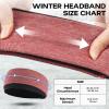 imageSukeen Ear Warmer Headband for Women DoubleLayer Warm Winter Headbands for Women Ear Muffs for Running Cycling SportsBlack Red