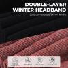 imageSukeen Ear Warmer Headband for Women DoubleLayer Warm Winter Headbands for Women Ear Muffs for Running Cycling SportsBlack Red