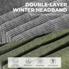 imageSukeen Ear Warmer Headband for Women DoubleLayer Warm Winter Headbands for Women Ear Muffs for Running Cycling SportsBrown Green