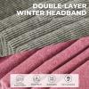 imageSukeen Ear Warmer Headband for Women DoubleLayer Warm Winter Headbands for Women Ear Muffs for Running Cycling SportsBrown Rose Red