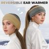 imageSukeen Ear Warmer Headband for Women DoubleLayer Warm Winter Headbands for Women Ear Muffs for Running Cycling Sportsz Beige Baby Blue  2 pack