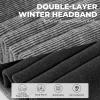 imageSukeen Ear Warmer Headband for Women DoubleLayer Warm Winter Headbands for Women Ear Muffs for Running Cycling Sportsz Black Red  2 pack