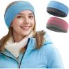 imageSukeen Ear Warmer Headband for Women DoubleLayer Warm Winter Headbands for Women Ear Muffs for Running Cycling Sportsz Rose Red Baby Blue