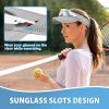 image:imageSukeen Sports Sun Visor Men Women Reflective Running Visors Lightweight Adjustable Visor Hat for Golf Tennis Sunglass SlotsGrey