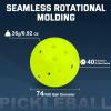 image:imageSukeen Pickleball Balls Outdoor Crack Resistant Pickleballs OnePiece Seamless 40 Holes Pickleball High Visibility Neon Pickleballs Pickle Balls 12 Pack