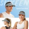 image:imageSukeen Sports Sun Visor for Men Women Lightweight Empty Top Visor Hat Adjustable Packable Sun Hat for Golf Daily Wear Grey