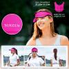 image:imageSukeen Sports Sun Visor for Men Women Lightweight Packable Cooling Visor Hat Stretchy Empty Top CapRose Red