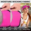 image:imageSukeen Sports Sun Visor for Men Women Lightweight Packable Cooling Visor Hat Stretchy Empty Top CapRose Red