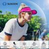 image:imageSukeen Sports Sun Visor for Men Women Lightweight Packable Cooling Visor Hat Stretchy Empty Top CapRose Red