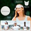 image:imageSukeen Sports Sun Visor for Men Women Lightweight Packable Cooling Visor Hat Stretchy Empty Top CapWhite