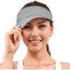 image:imageSukeen Sports Sun Visor for Men Women Lightweight Empty Top Visor Hat Adjustable Packable Sun Hat for Golf Daily Wear Grey