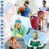 image:imageSukeen Cooling Headbands Sports Headbands Sweat Headbands for Men Women Workout Head Bands for Running Yoga Gym Tennis Camping 4 Pack Royal BlueBlueGreenRose Red