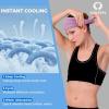 image:imageSukeen Cooling Wide Headbands Women Instant Cooling NonSlip Sweat Band Headbands Moisture Wicking Head Bands 4 Pack Macaron BlueWhiteDrak GrayRose Red