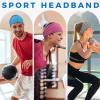 image:imageSukeen Cooling Wide Headbands Women Instant Cooling NonSlip Sweat Band Headbands Moisture Wicking Head Bands 4 Pack Macaron BlueWhiteDrak GrayRose Red