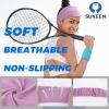 image:imageSukeen Cooling Wide Headbands Women Instant Cooling NonSlip Sweat Band Headbands Moisture Wicking Head Bands 4 Pack Macaron BlueWhiteDrak GrayRose Red