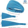 image:imageSukeen Cooling Wide Headbands Women Instant Cooling NonSlip Sweat Bands Moisture Wicking Head Bands 4 Pack BlackBlueRose RedRed