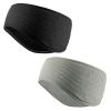 image:imageSukeen Ear Warmers for Women Soft Warm DoubleLayer Winter Headbands for Women Ponytail NonSlip Ear Warmer Headband for Cold Weather Running Cycling Hiking Skiing Blackz BlackGray