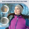image:imageSukeen Ear Warmers for Women Soft Warm DoubleLayer Winter Headbands for Women Ponytail NonSlip Ear Warmer Headband for Cold Weather Running Cycling Hiking Skiing BlackGray