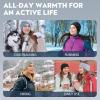 image:imageSukeen Ear Warmers for Women Soft Warm DoubleLayer Winter Headbands for Women Ponytail NonSlip Ear Warmer Headband for Cold Weather Running Cycling Hiking Skiing Blackz BlackGray