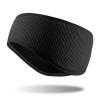 image:imageSukeen Ear Warmers for Women Soft Warm DoubleLayer Winter Headbands for Women Ponytail NonSlip Ear Warmer Headband for Cold Weather Running Cycling Hiking Skiing BlackBlack